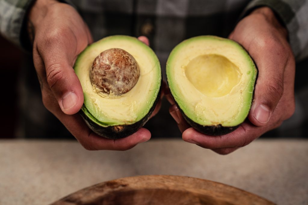 Avocado cut open